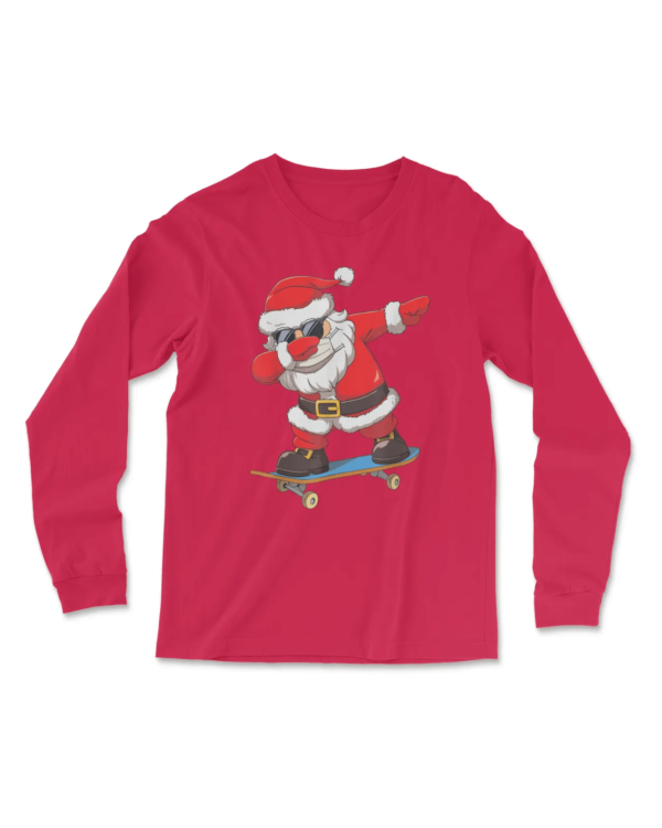 Santa Dabbing Skating Christmas Sweatshirt Sweatshirt Red S