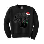 Santa Squad Christmas Sweater Hat Boots Cute Sweatshirt Black S