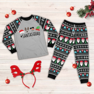 Santa Squad Reindeer Elf Snowman Family Set Pajamas Christmas Pajamas product photo 1