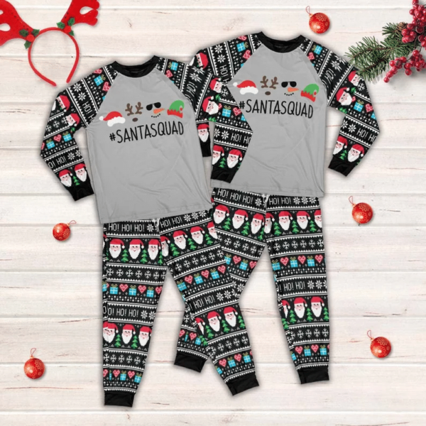 Santa Squad Reindeer Elf Snowman Family Set Pajamas Christmas Pajamas Kid Pajamas Shirt Red 2Y