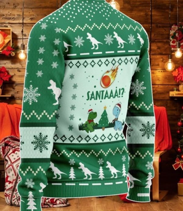 Santaaa Dinosaur Christmas Sweater product photo 2
