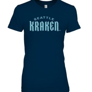 Seattle Kraken Shawn Kemp Shirt Ladies T-Shirt Navy S