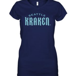 Seattle Kraken Shawn Kemp Shirt Ladies V-Neck Navy S