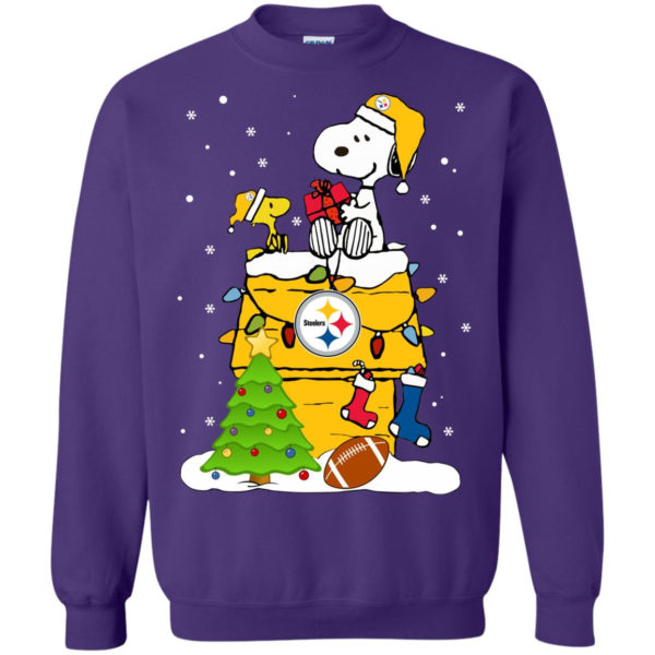 Snoopy Merry Christmas Merry Christmas tree Sweatshirt Purple S