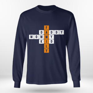 Some Crossword Clue Family, Daddy, Mommy Shirt Long Sleeve Tee Navy S