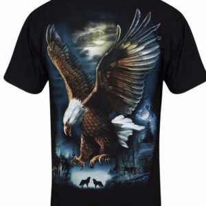 Strong Eagle Wild Wolf Native American All Over Print 3D T-Shirt product photo 1