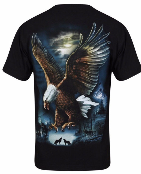Strong Eagle Wild Wolf Native American All Over Print 3D T-Shirt product photo 1