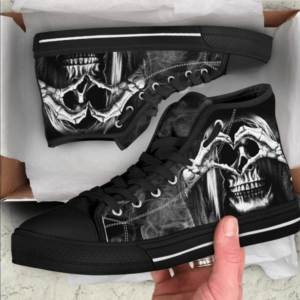 Sugar Skull High Top Shoes for Men & Women Men's Shoes Black US6