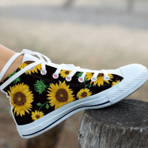 Sunflower High Top Shoes for Men & Women product photo 2