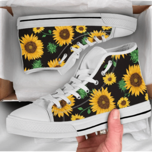 Sunflower High Top Shoes for Men & Women Women's Shoes White US6