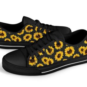 Sunflower White Low Top Canvas Shoes Men & Women Men's Shoes Black US6