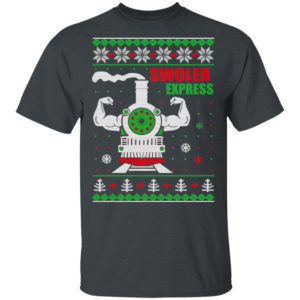 Swoler Express Power Train Christmas Shirt Unisex T-Shirt Dark Heather S