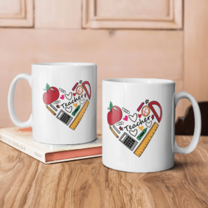 Teach Love Inspire, Teacher Tools Heart Back To School Coffee Mug product photo 3