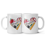 Teach Love Inspire, Teacher Tools Heart Back To School Coffee Mug Panorama Mug White 11oz
