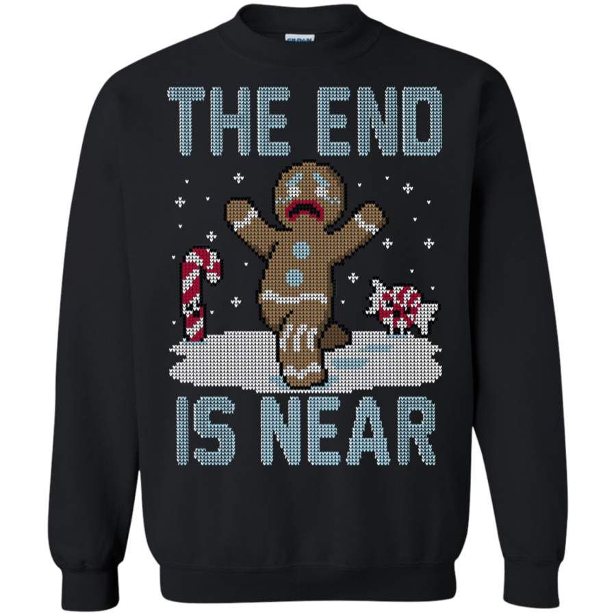 The End Is Near Sweatshirt - Gingerbread man Style: Sweatshirt, Color: Black