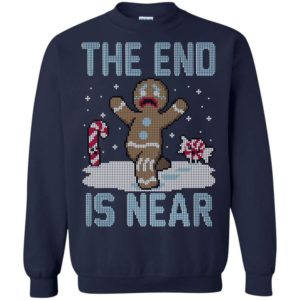 The End Is Near Sweatshirt - Gingerbread man Sweatshirt Navy S