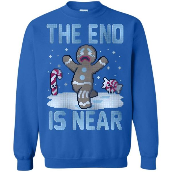 The End Is Near Sweatshirt - Gingerbread man Sweatshirt Royal S