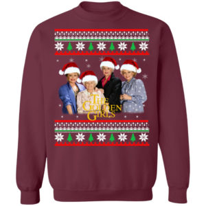 The Golden Girls Christmas Sweatshirt Christmas Sweatshirt Maroon S