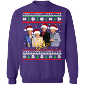 The Golden Girls Christmas Sweatshirt Christmas Sweatshirt Purple S