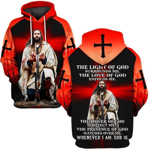 The Light Of God Surrounds Me The Power Of God Protect Me All Over Print 3D Shirt product photo 2