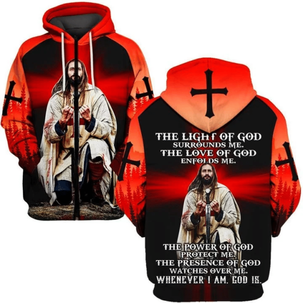 The Light Of God Surrounds Me The Power Of God Protect Me All Over Print 3D Shirt product photo 3