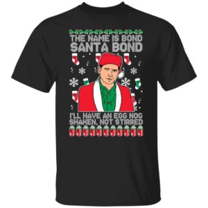 The Name IS Bond Santa Bond Michael Scott Santa Bond Sweatshirt T-Shirt Black S