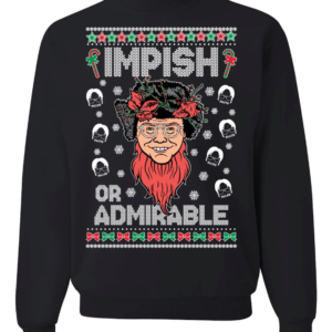 The Office Belsnickel Impish or Admirable Christmas Sweatshirt Sweatshirt Black S
