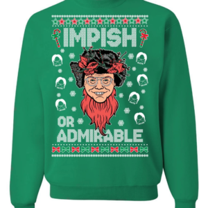 The Office Belsnickel Impish or Admirable Christmas Sweatshirt Sweatshirt Green S