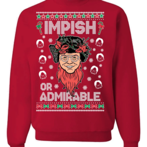 The Office Belsnickel Impish or Admirable Christmas Sweatshirt Sweatshirt Red S