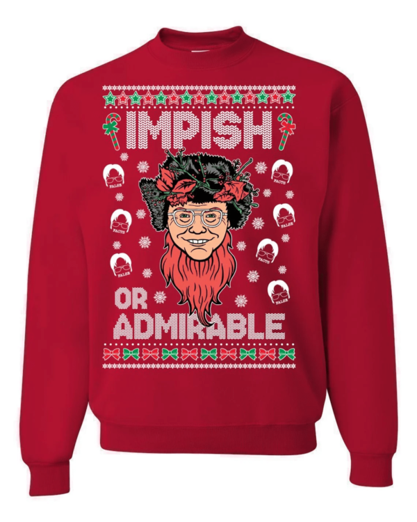 The Office Belsnickel Impish or Admirable Christmas Sweatshirt Sweatshirt Red S