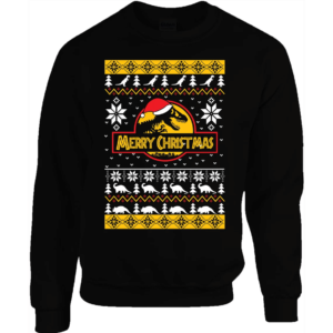 The World of Dinosaur Park Merry Christmas Sweatshirt Sweatshirt Black S
