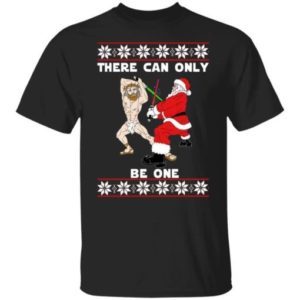 There Can Only Be One Jesus And Santa Fencing Shirt Unisex T-Shirt Black S