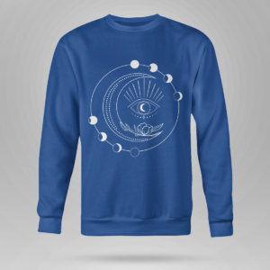 Third Eye Moon Phases Phase Strappy Shirt Crewneck Sweatshirt Royal Blue S