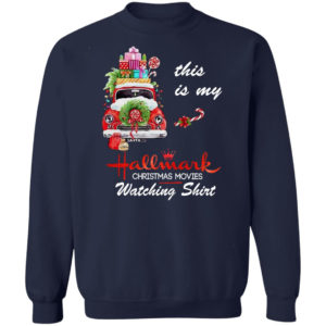 This Is My Hallmark Christmas Movie Watching Christmas Sweatshirt Sweatshirt Navy S