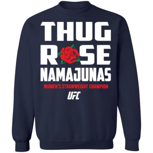 Thug Rose Namajunas UFC Z65 Crewneck Pullover Sweatshirt Navy S