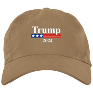 Trump 2024 Cap BX001 Brushed Twill Unstructured Dad Cap Khaki One Size