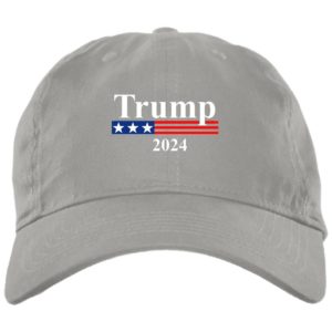 Trump 2024 Cap BX001 Brushed Twill Unstructured Dad Cap Light Grey One Size