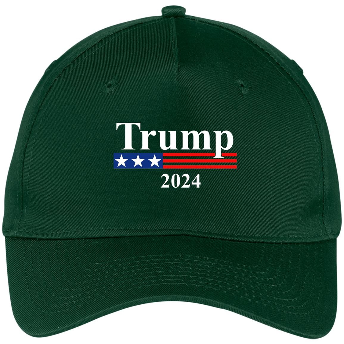 Trump 2024 Cap Style: CP86 Five Panel Twill Cap, Color: Hunter