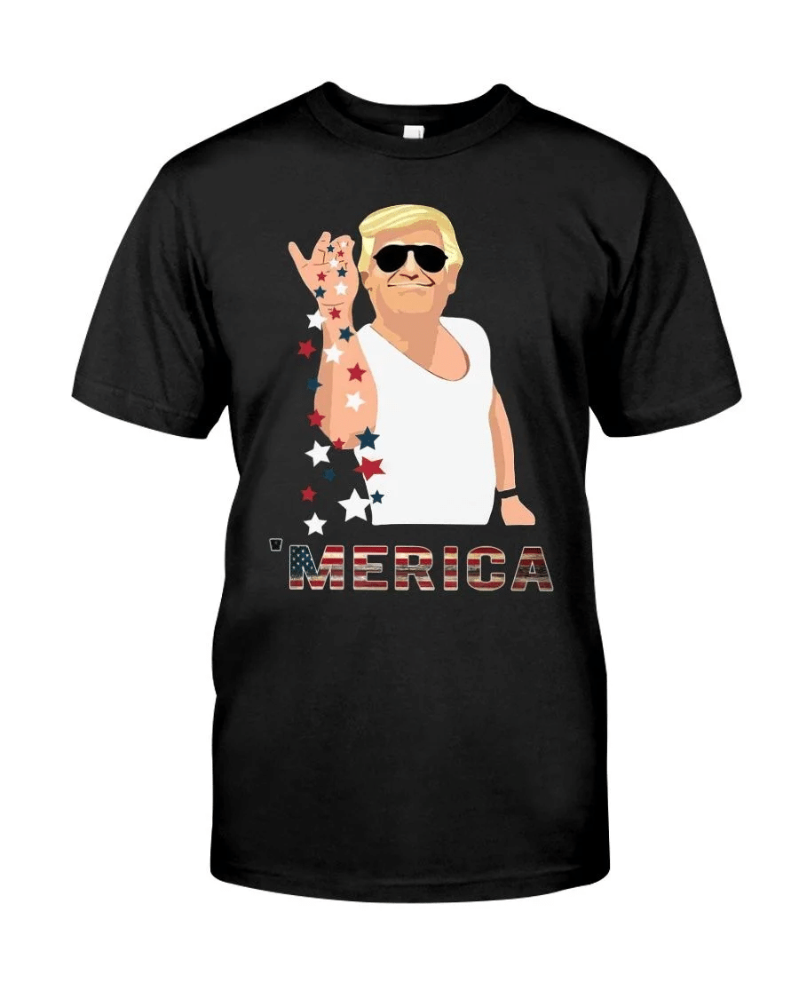 Trump Bae Salt Merica American Flag Shirt Style: Classic T-Shirt, Color: Black