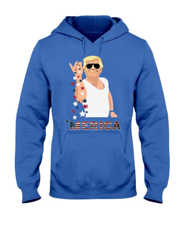 Trump Bae Salt Merica American Flag Shirt Hooded Sweatshirt Royal Blue S