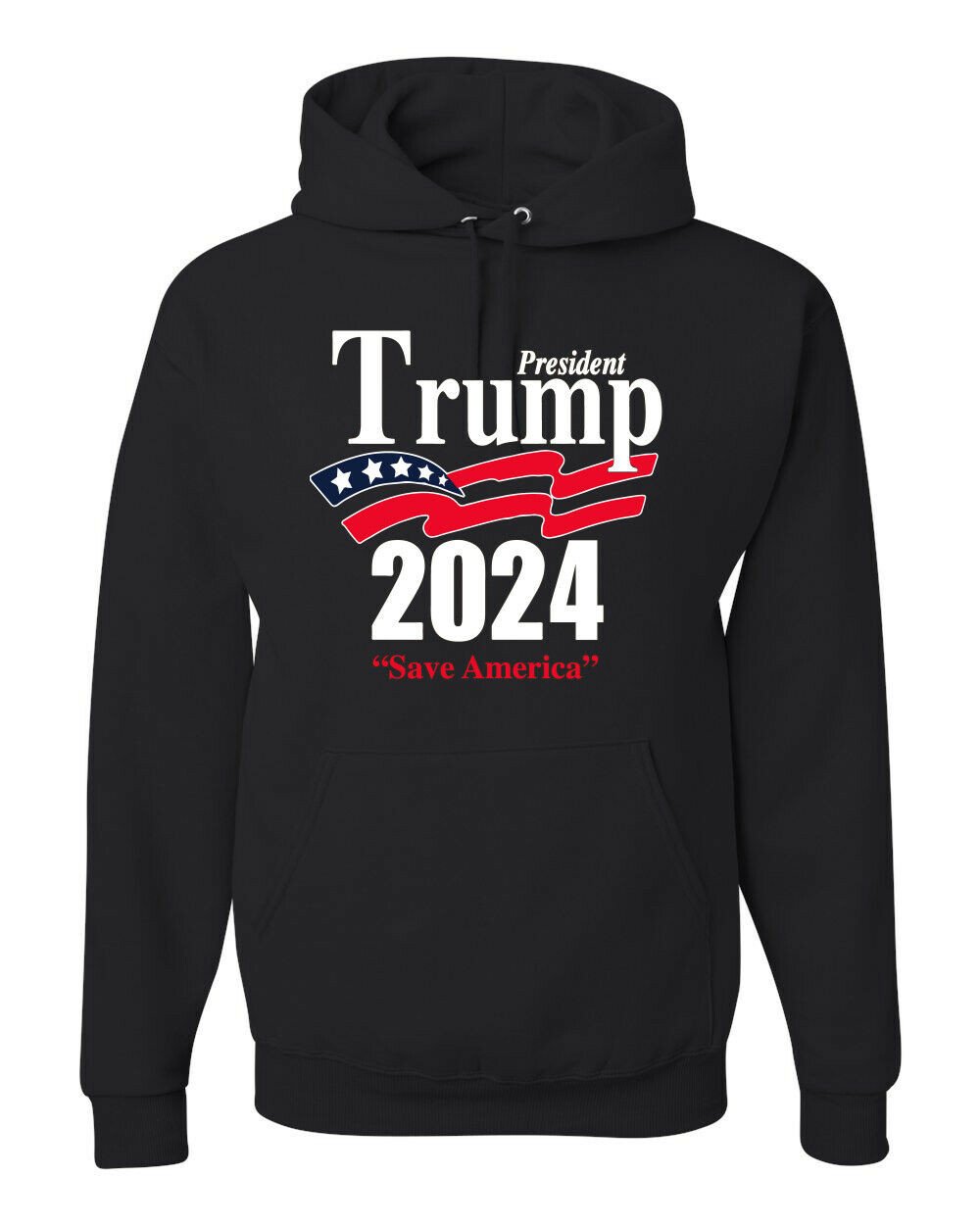 Trump President 2024 Shirt Save America Hoodie Hoodie Black S