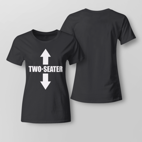 Two Seater Funny Shirt Ladies T-shirt Black XS