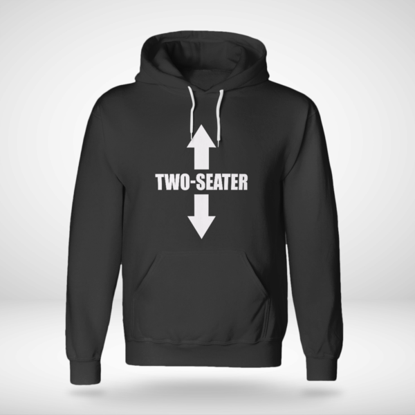 Two Seater Funny Shirt Unisex Hoodie Black S