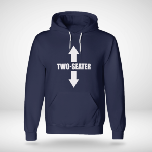 Two Seater Funny Shirt Unisex Hoodie Navy S