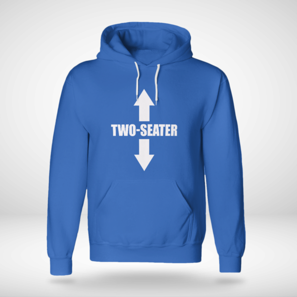 Two Seater Funny Shirt Unisex Hoodie Royal Blue S