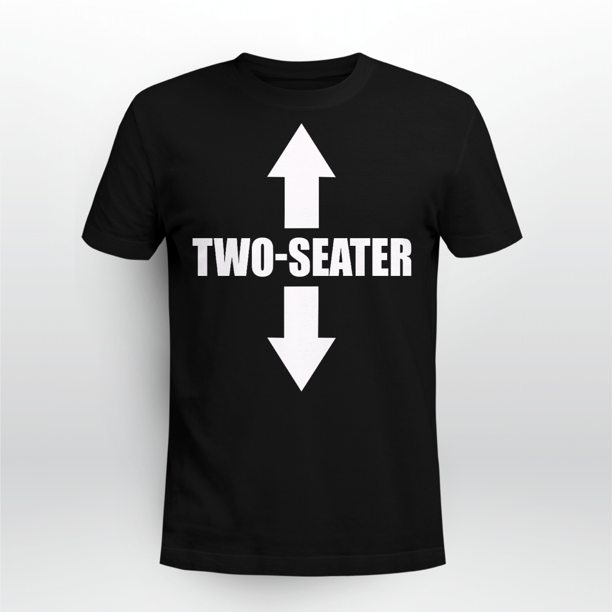 Two Seater Funny Shirt Style: Unisex T-shirt, Color: Black