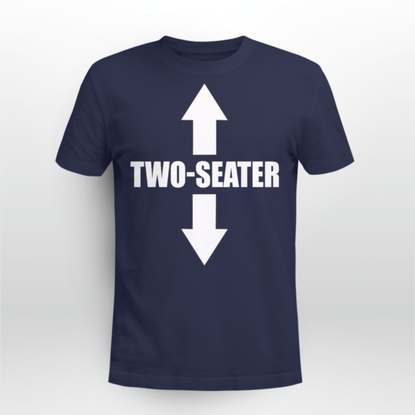 Two Seater Funny Shirt Unisex T-shirt Navy S