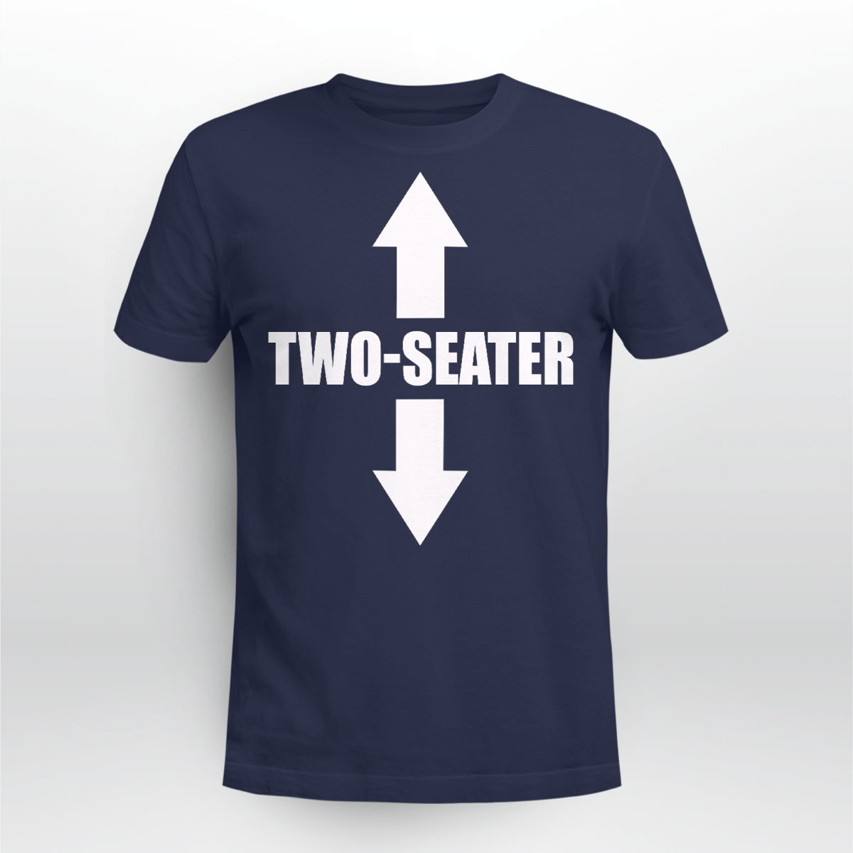 Two Seater Funny Shirt Style: Unisex T-shirt, Color: Navy