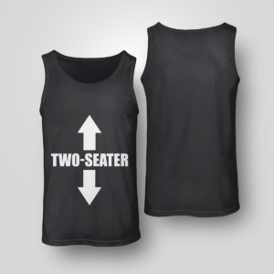 Two Seater Funny Shirt Unisex Tank Black S