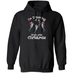 Ugly Shark I’m Dreaming Of A Great White Christmas Shirt Hoodie Black S